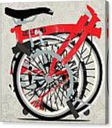 Folded Brompton Bike Canvas Print