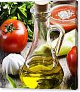 Olive Oil And Food Ingredients Canvas Print
