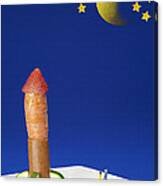 Food Rocket Exploring Moon And Stars Food Physics Canvas Print