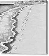 Footprints On Boca Beach Canvas Print