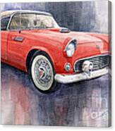 Ford Thunderbird 1955 Red Canvas Print