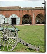 Fort Pulaski Cannon And Gun Canvas Print