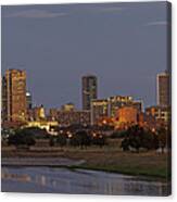 Fort Worth Skyline Golden Hour Canvas Print