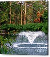 Fountain In The Park 2 Canvas Print