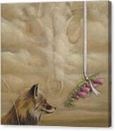 Foxes - Pastel Canvas Print
