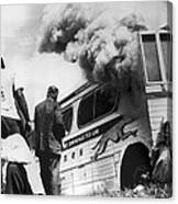 Freedom Riders Bus Burned Canvas Print