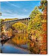 French King Bridge In Autumn Canvas Print