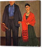 Frida Kahlo And Diego Rivera 1931 Canvas Print