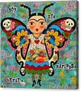 Frida Kahlo Butterfly Canvas Print