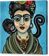 Frida's Monkey Canvas Print
