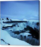 Frozen Falls Of Iceland Canvas Print