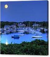 Full Moon Over Wychmere Harbor Canvas Print