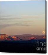 Full Moonrise Over Red Rocks Of Sedona Canvas Print