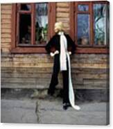 Galya Milovskaya Wearing A Black Jumpsuit Canvas Print