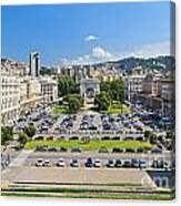 Genova - Piazza Della Vittoria Overview Canvas Print