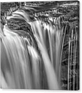 Gentle Falls In Bw Canvas Print