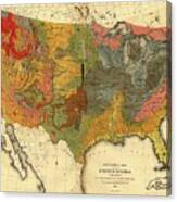 Geological Map Of The Usa Canvas Print