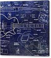 Gibson Les Paul Blueprint Canvas Print