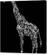 Giraffe Is The Word Canvas Print