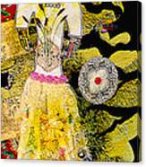Girl Quilt - Fabric Girl - Nature Girl - Yellow Sunlight Canvas Print