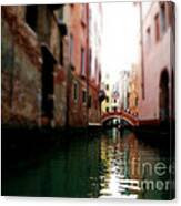 Gliding Along The Canal Canvas Print
