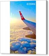 Gol Airlines B737-800 Over The Clouds Canvas Print