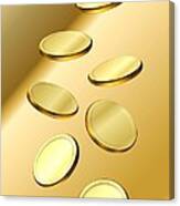 Gold Coins Canvas Print