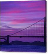Golden Gate Bridge At Twilight Canvas Print