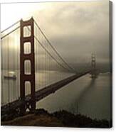 Golden Gate Bridge Fog Lifting Canvas Print
