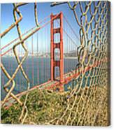 Golden Gate Through The Fence Canvas Print