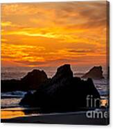 Golden Harris Beach Sunset - Oregon Canvas Print