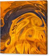 Golden Waves Of Blue Canvas Print