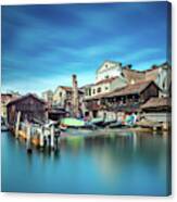 Gondola Workshop In Venice Canvas Print