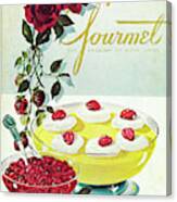 Gourmet Cover Of A Bowl Of Custard Canvas Print