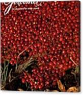 Gourmet Magazine Cover Featuring Cranberries Canvas Print