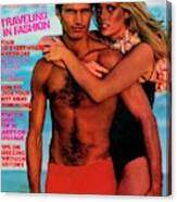 Gq Cover Featuring Patti Hansen And A Male Model Canvas Print