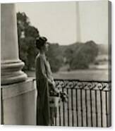 Grace Coolidge By The Washington Monument Canvas Print