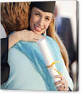 Graduate With Mother Canvas Print