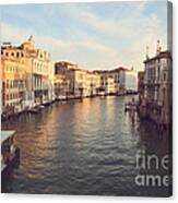 Grand Canal From Accademia Bridge In Venice Canvas Print