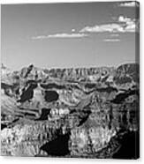 Grand Canyon Panorama Bw Canvas Print