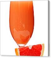 Grapefruit Juice In Glass Canvas Print