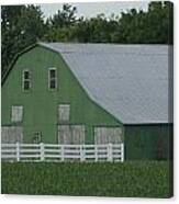 Kentucky Green Barn Canvas Print