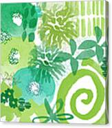 Green Garden- Abstract Watercolor Painting Canvas Print