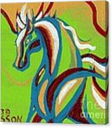Green Horse Canvas Print