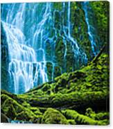 Green Waterfall Canvas Print