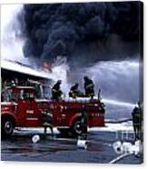 Greenpoint  Gas Terminal Fire Canvas Print