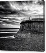 ...grey Day At The Beach Canvas Print