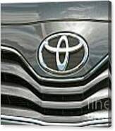 Grey Toyota Grill And Emblem Smile Canvas Print