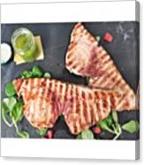 Grilled Swordfish For Lunch Canvas Print