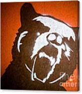 Grizzly Bear Graffiti Canvas Print